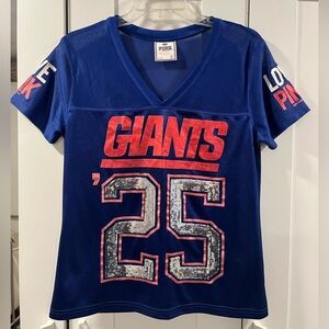 Vintage New York Giants NFL Jersey Victoria's Secret PINK Size S